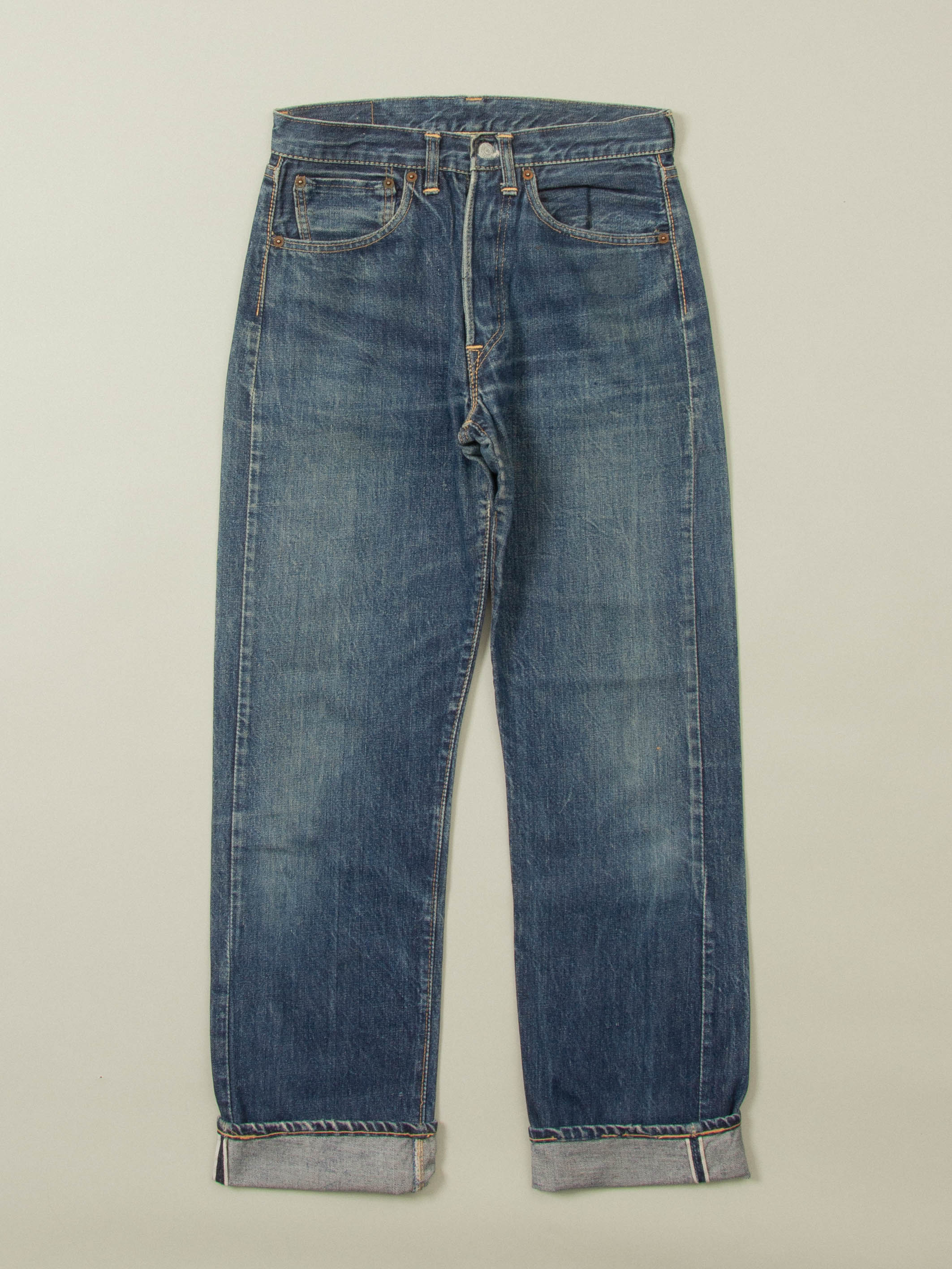 Vtg Transitional '66' Levi's 501 Selvedge Big E Jeans (28x30)