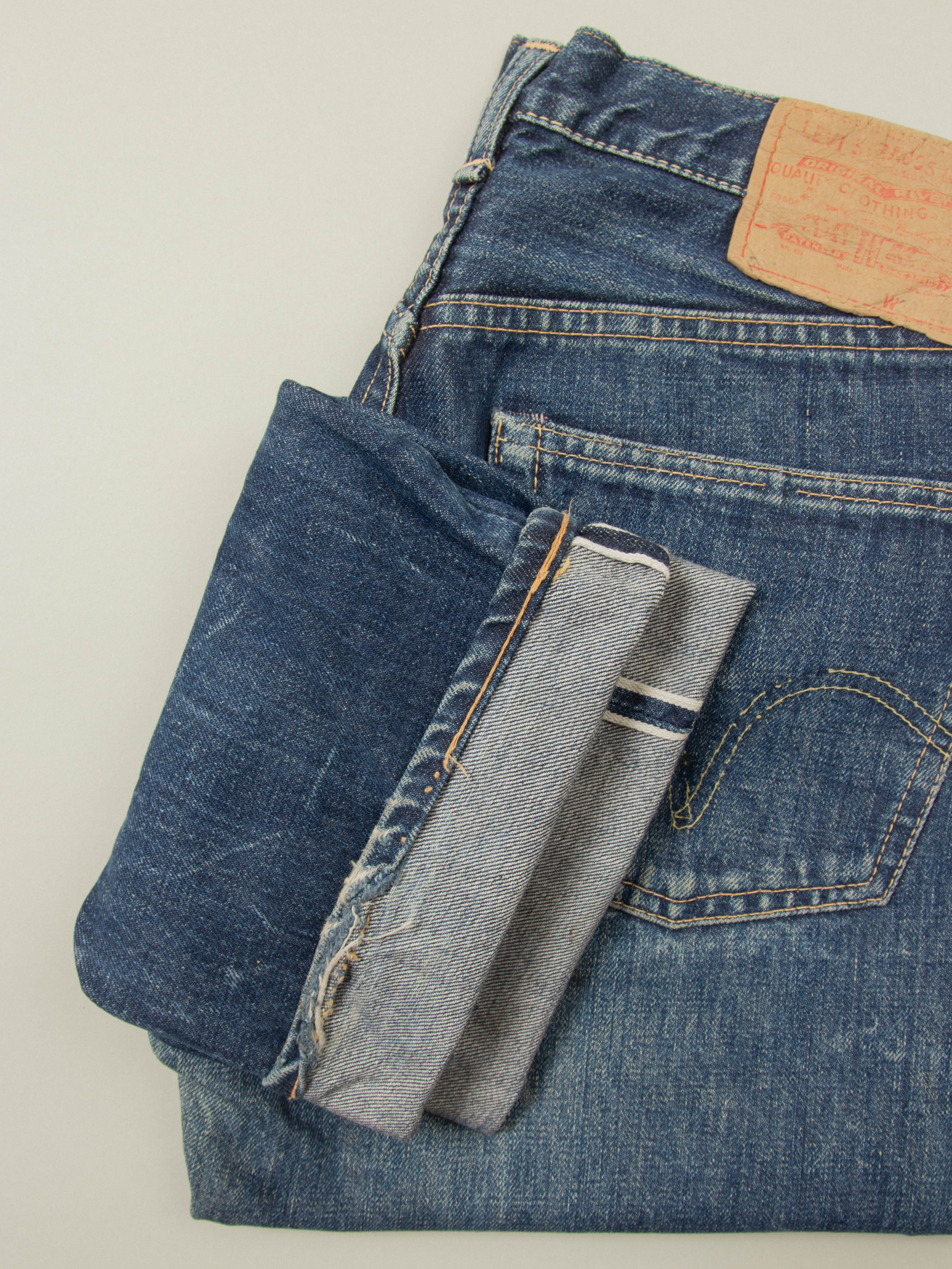 Vtg Transitional '66' Levi's 501 Selvedge Big E Jeans (28x30) - Image 10