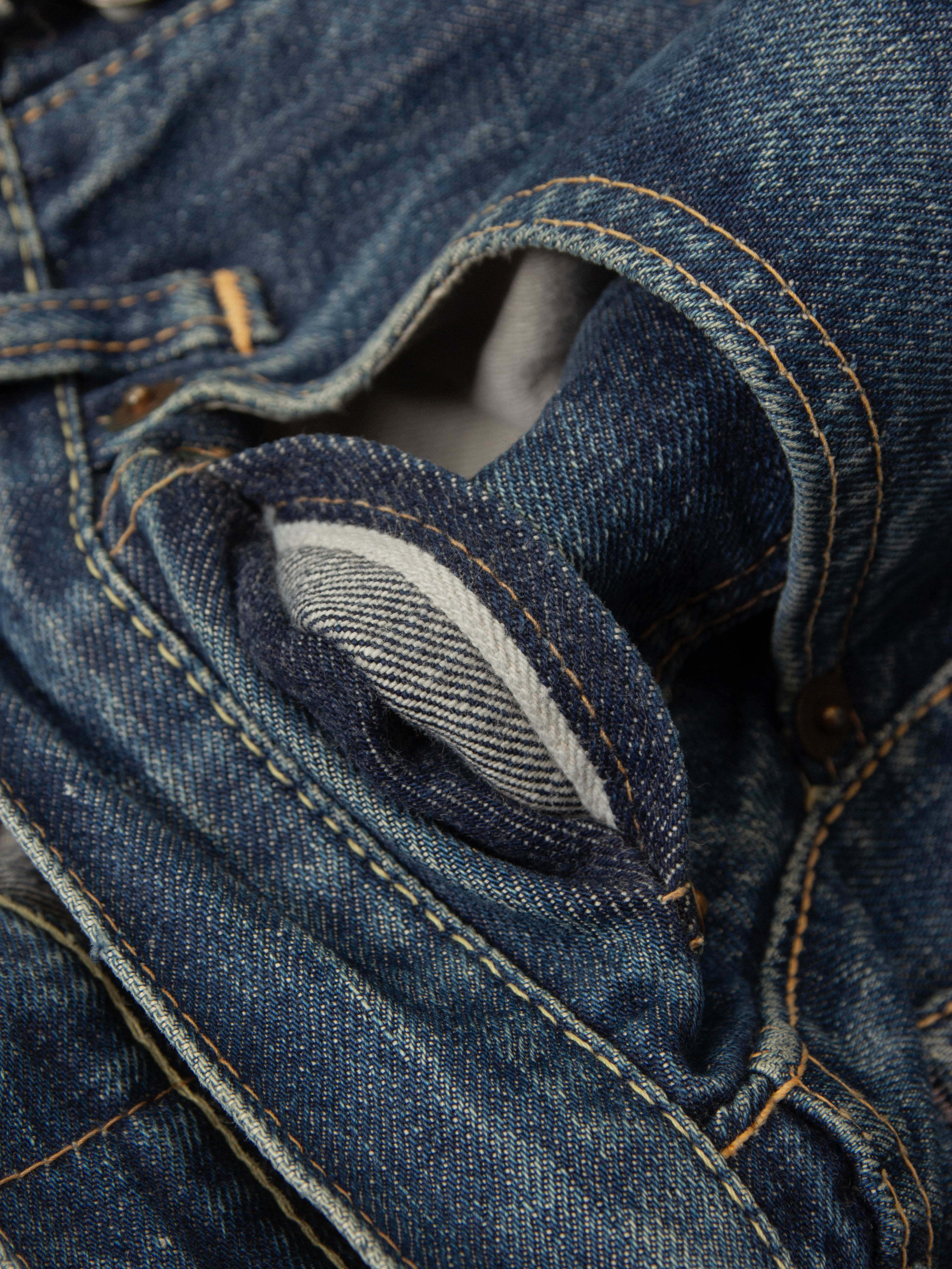 Vtg Transitional '66' Levi's 501 Selvedge Big E Jeans (28x30) - Image 2