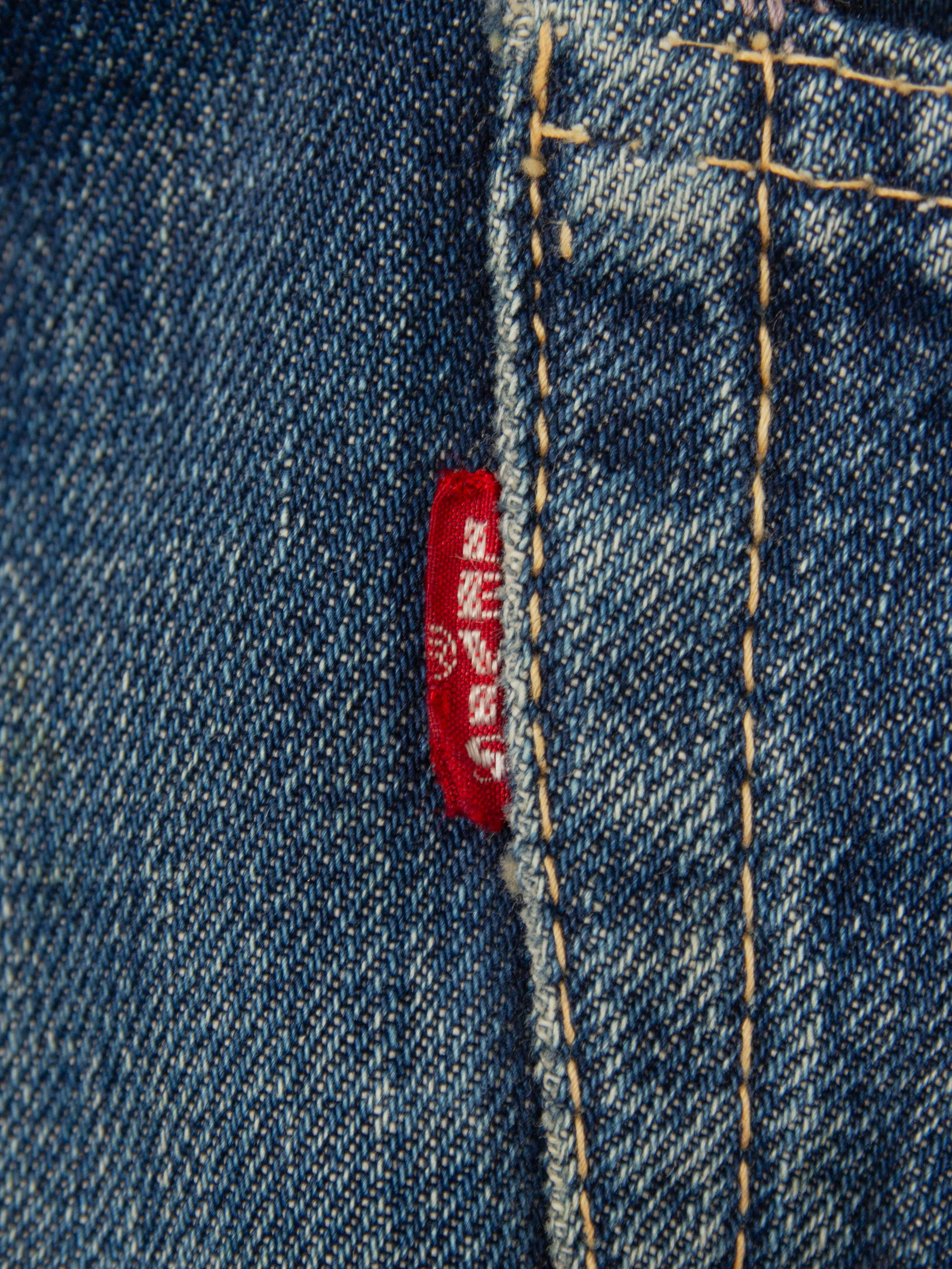 Vtg Transitional '66' Levi's 501 Selvedge Big E Jeans (28x30) - Image 3