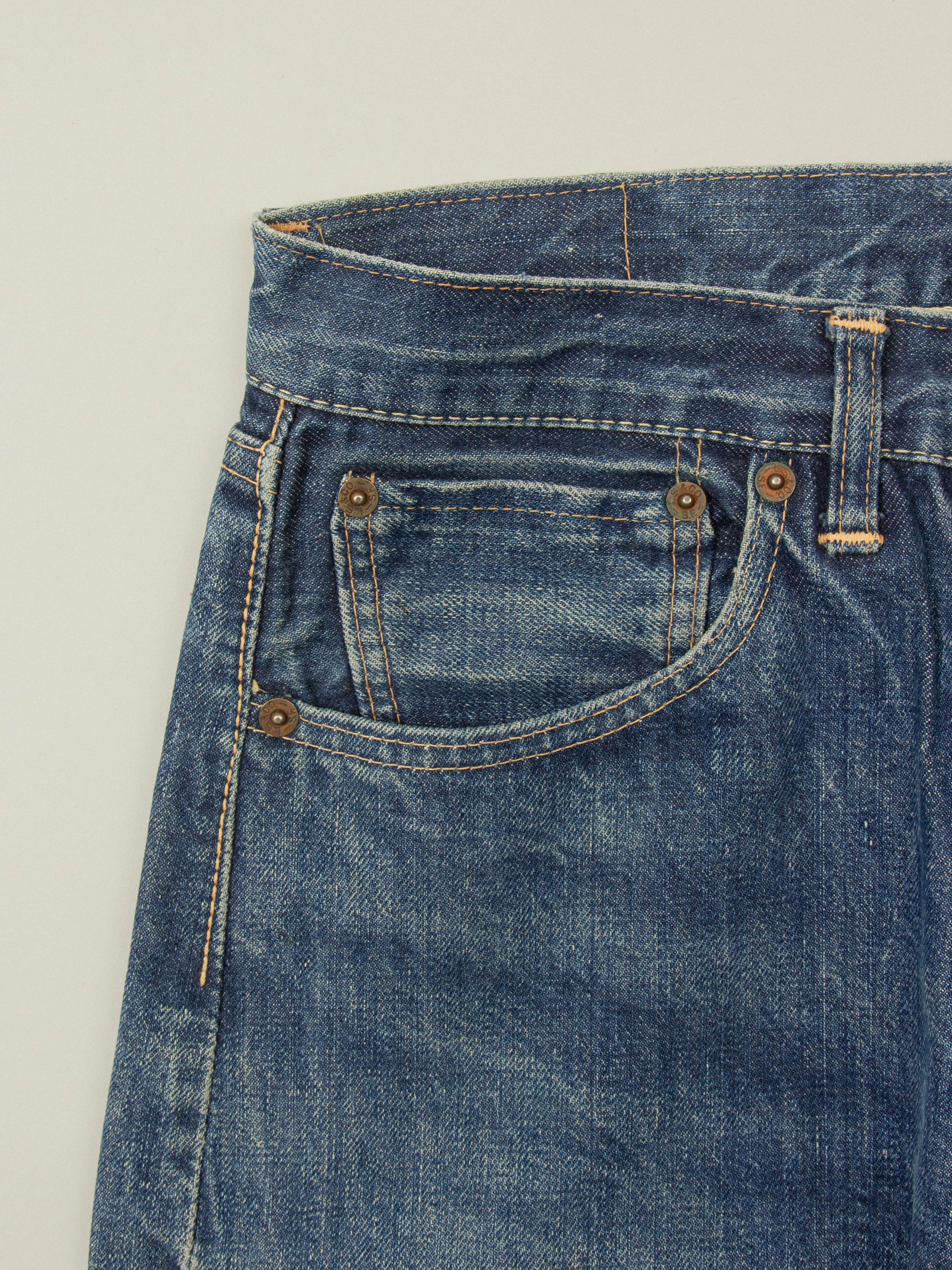 Vtg Transitional '66' Levi's 501 Selvedge Big E Jeans (28x30) - Image 6