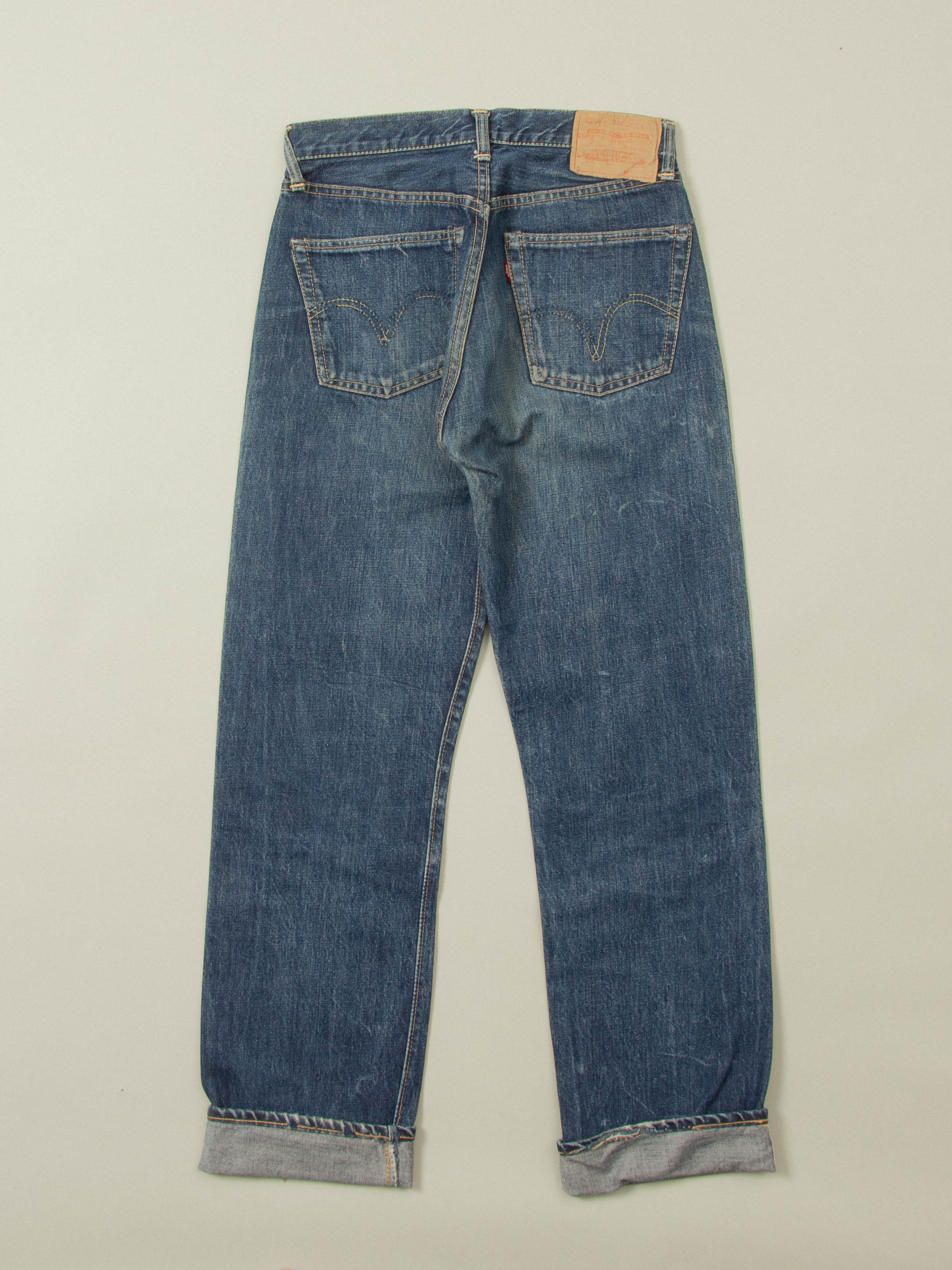Vtg Transitional '66' Levi's 501 Selvedge Big E Jeans (28x30) - Image 8