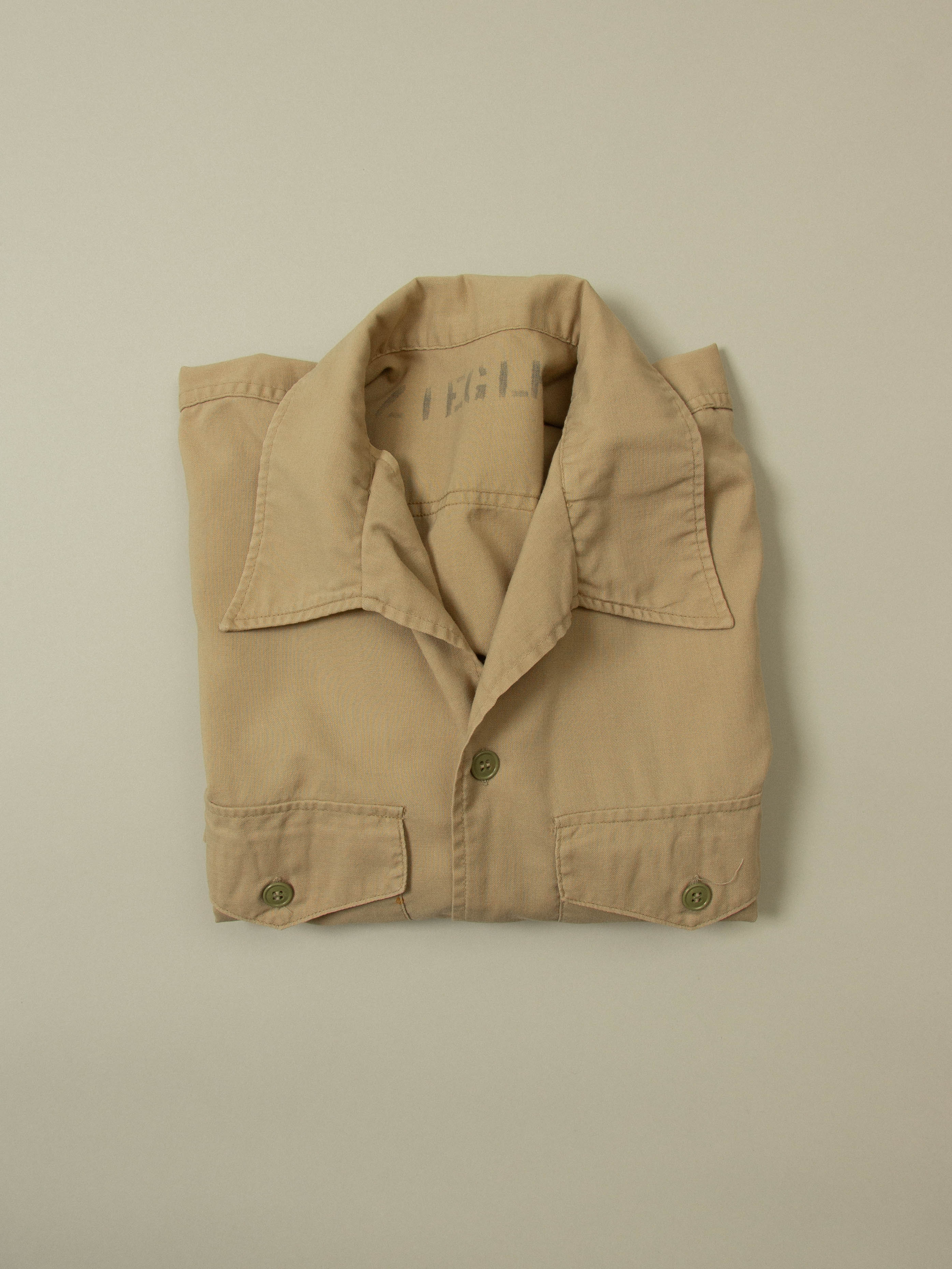 Vtg 1950s US Army Short Sleeve Officer Shirt (S) - Image 4