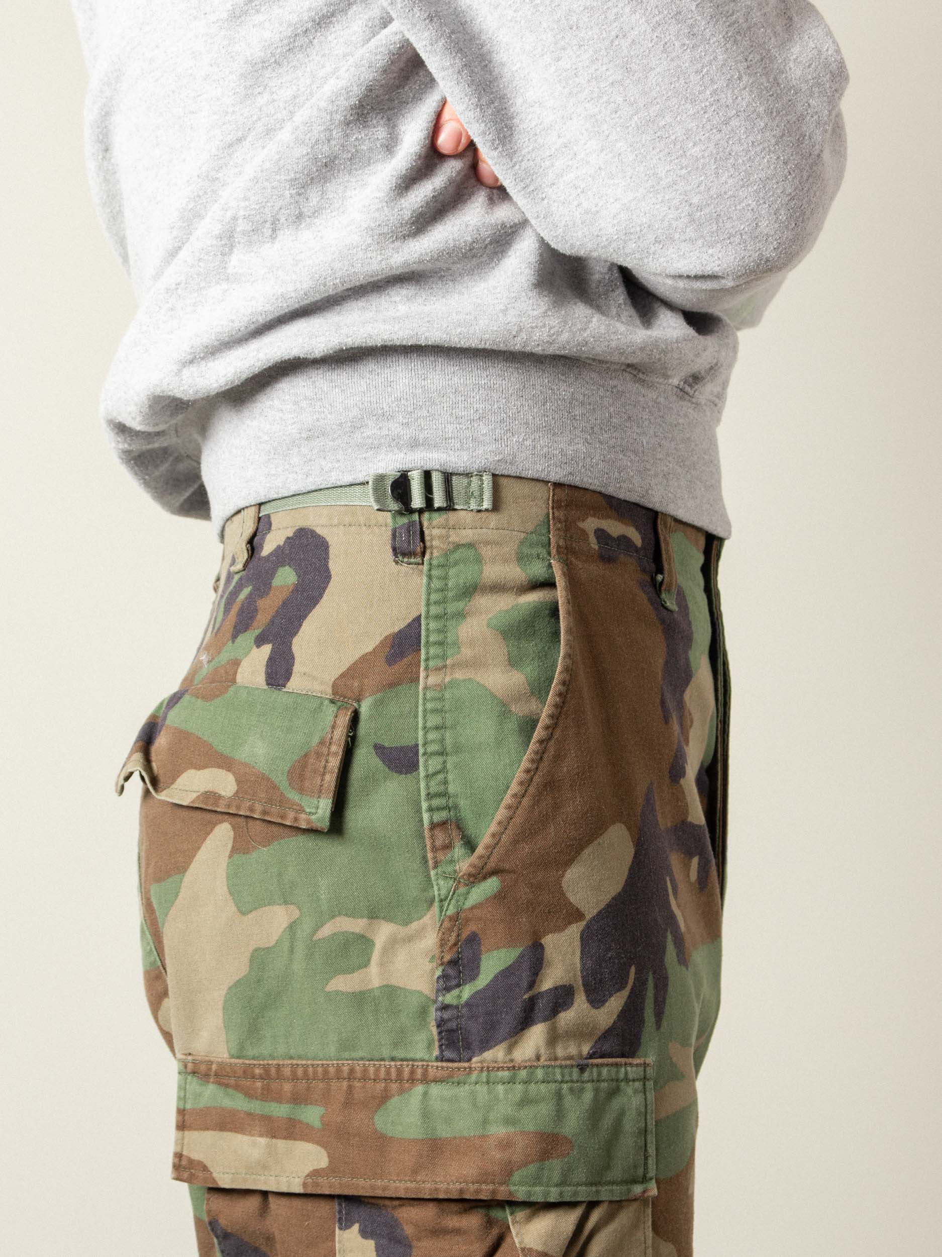 Vtg US Army Woodland Pattern Field Trousers - Image 3