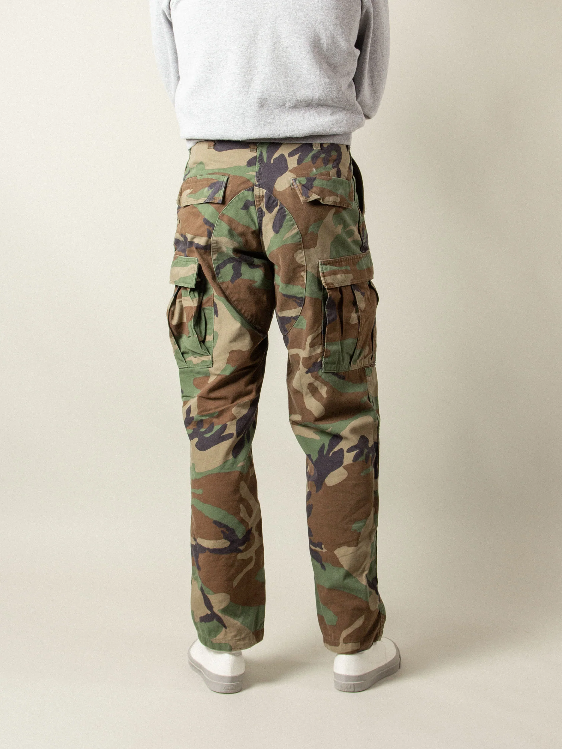 Vtg US Army Woodland Pattern Field Trousers - Image 5