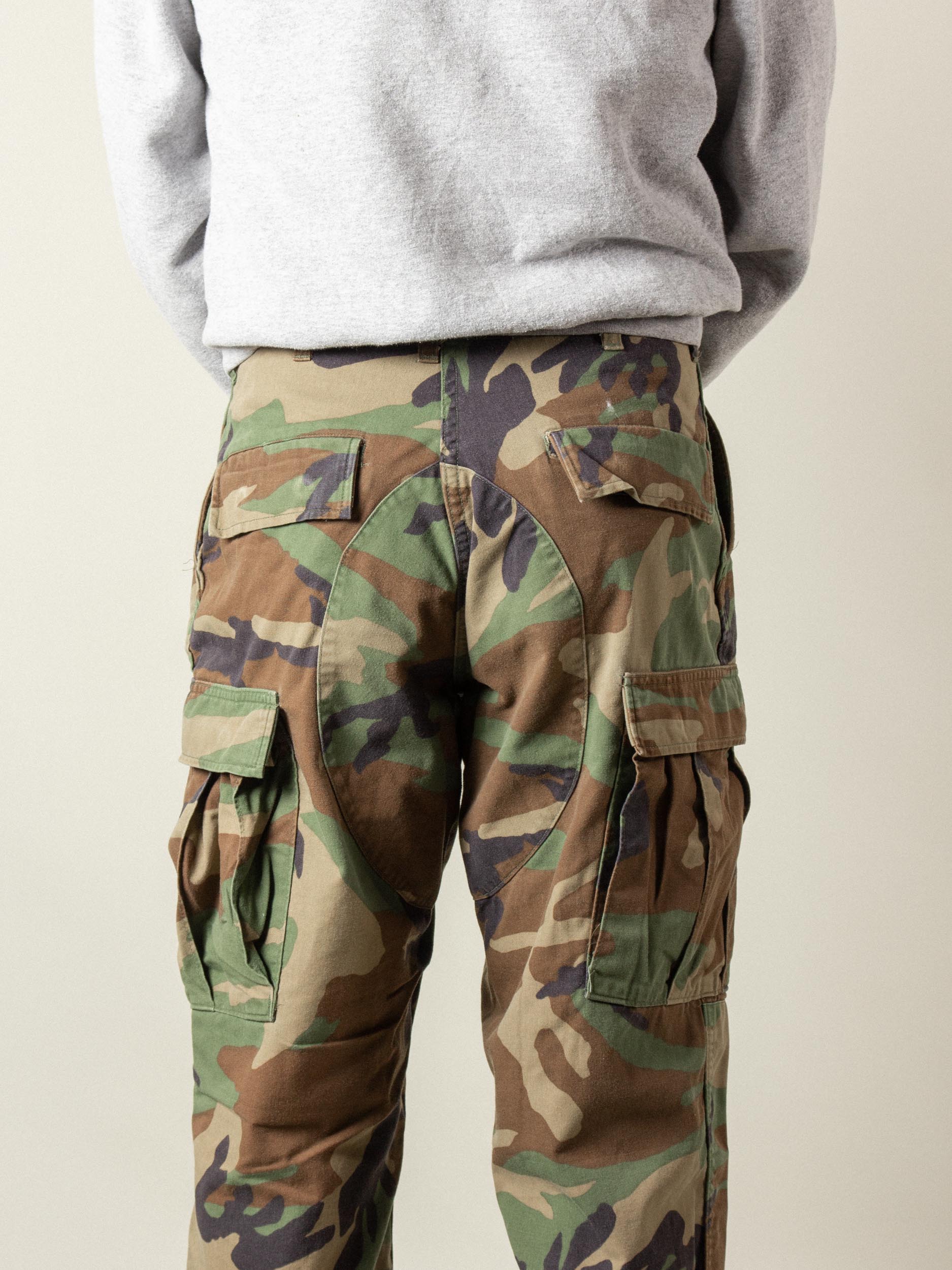 Vtg US Army Woodland Pattern Field Trousers - Image 6
