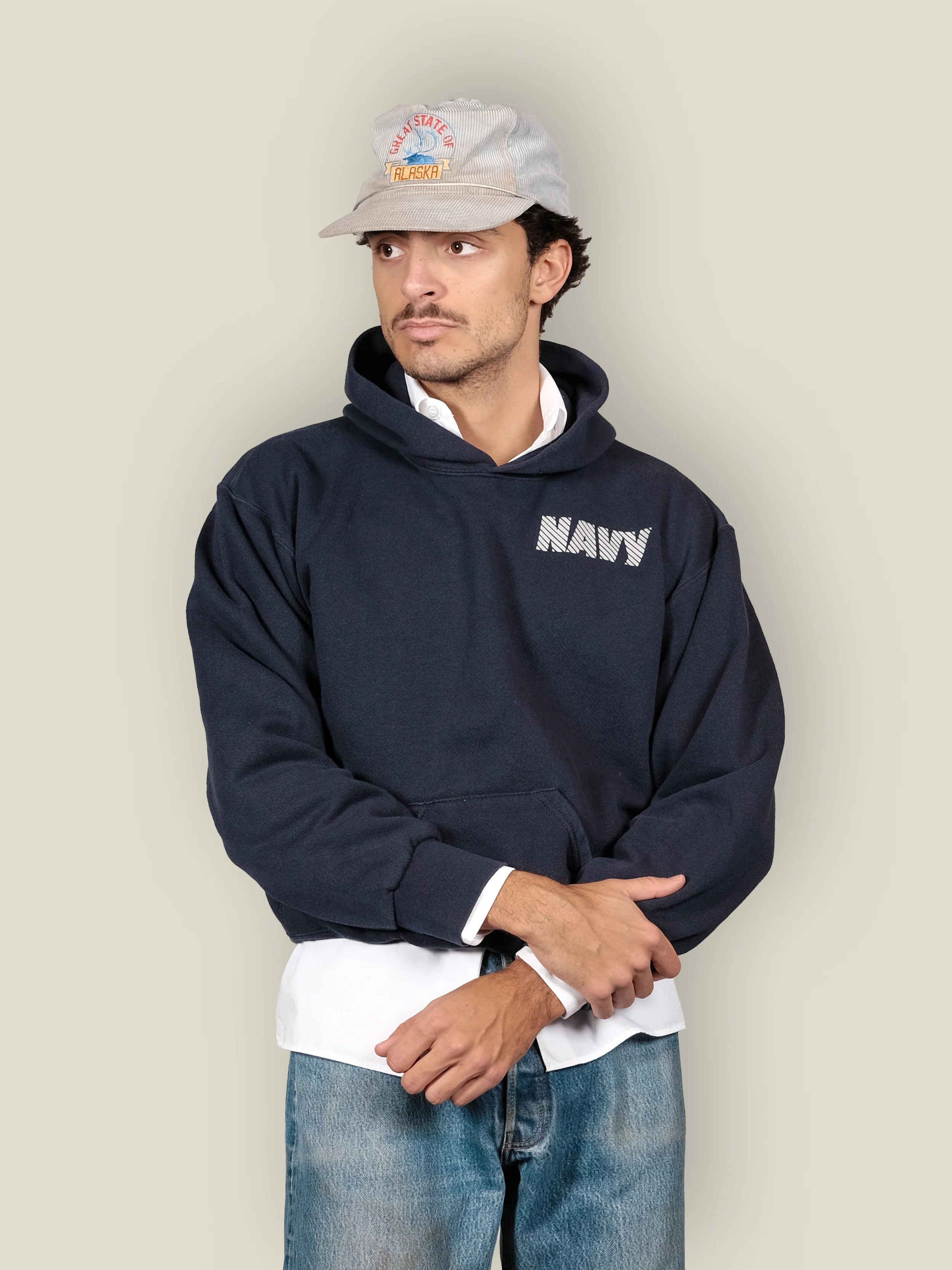Vtg US Navy Sports Hoodie - Made in USA