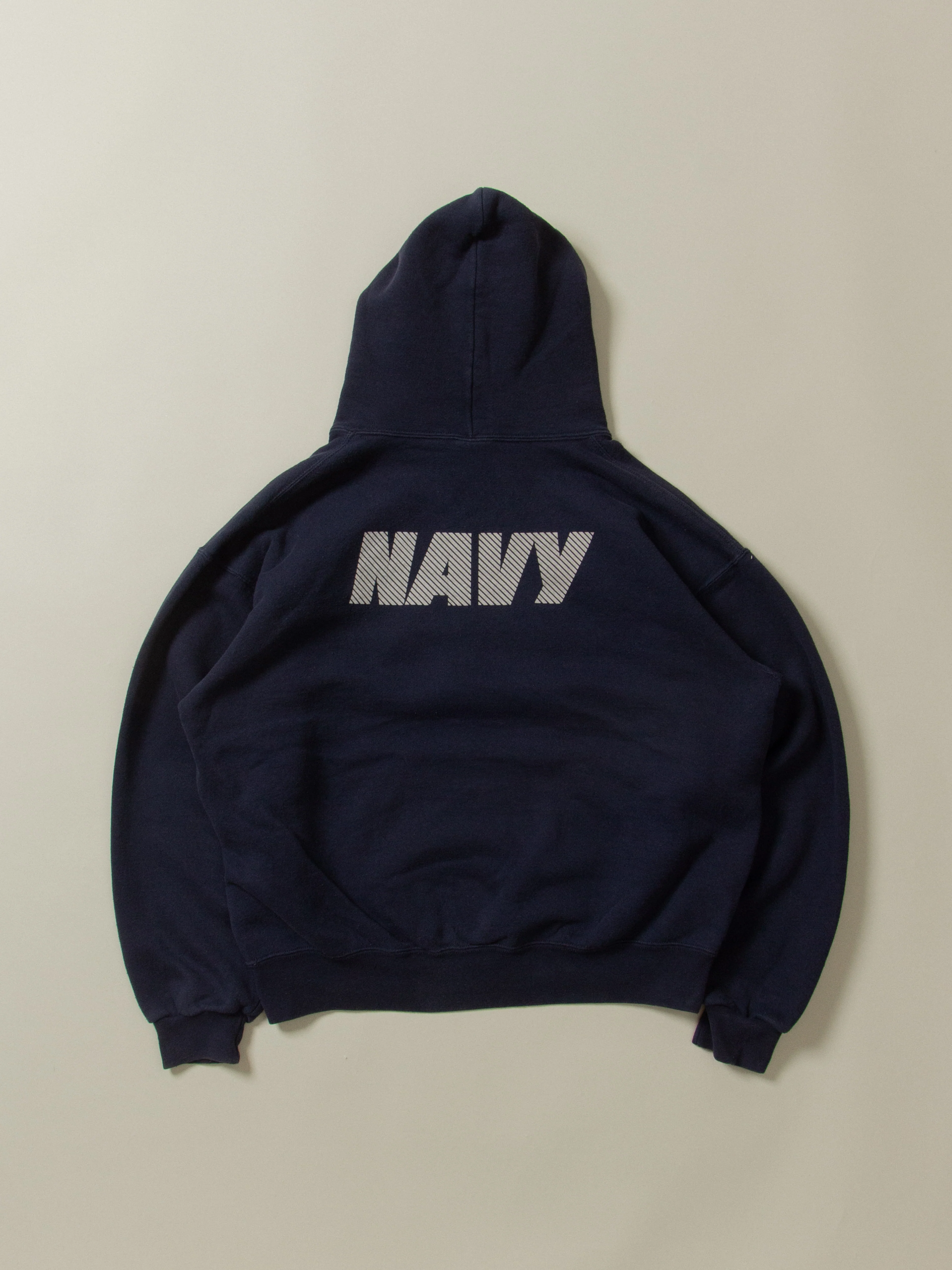 Vtg US Navy Sports Hoodie - Made in USA - Image 4