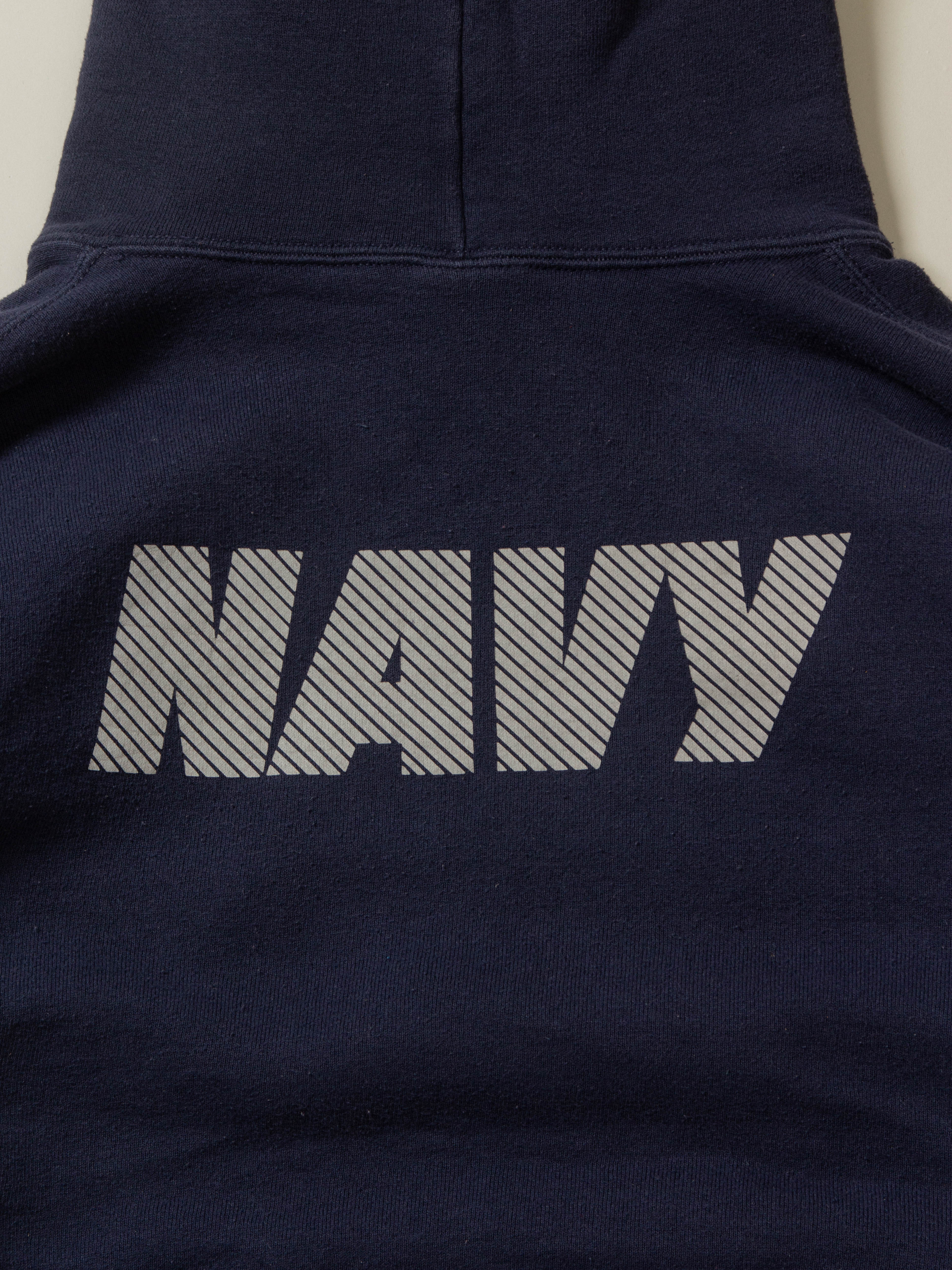 Vtg US Navy Sports Hoodie - Made in USA - Image 8