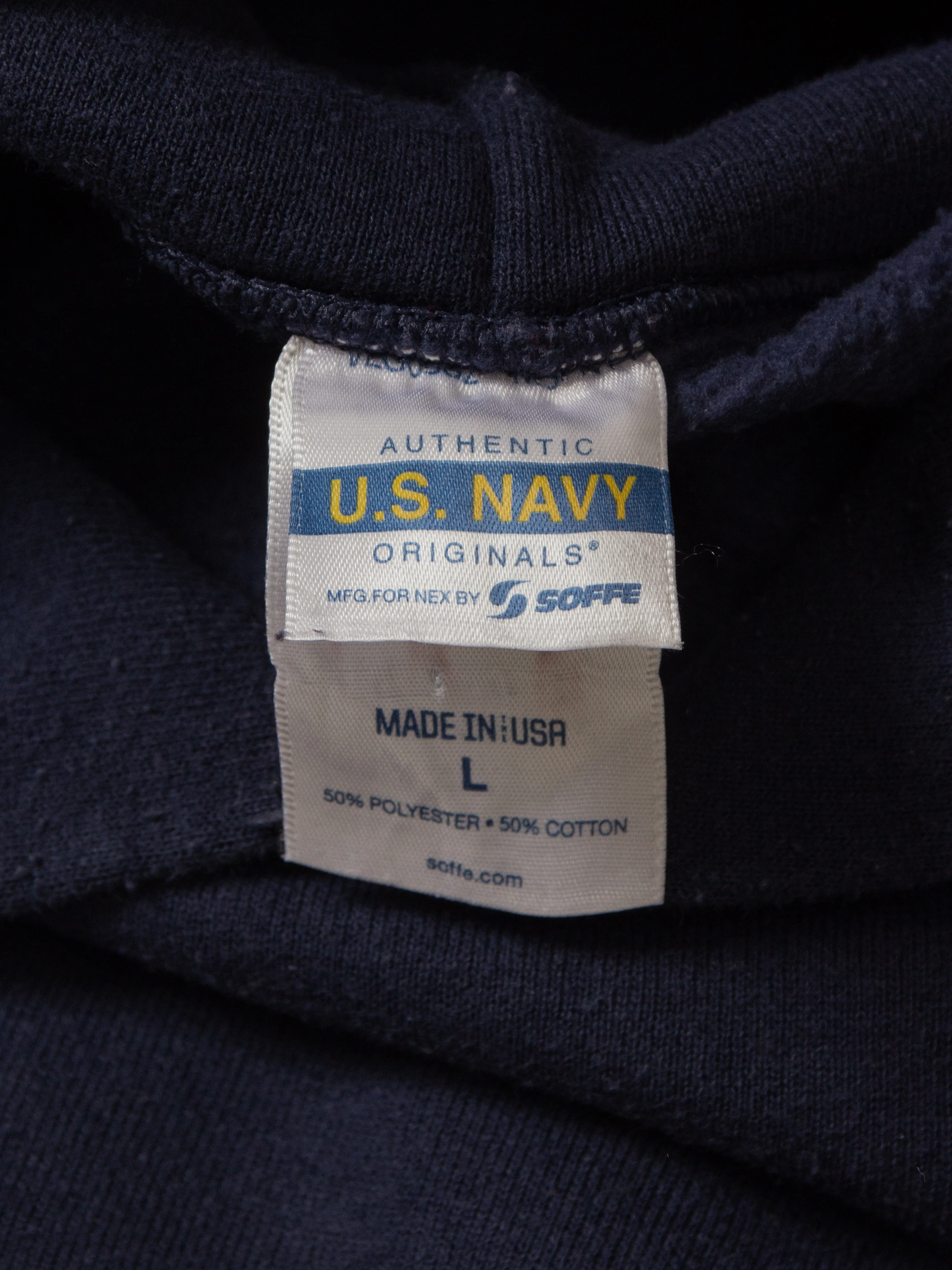 Vtg US Navy Sports Hoodie - Made in USA - Image 9