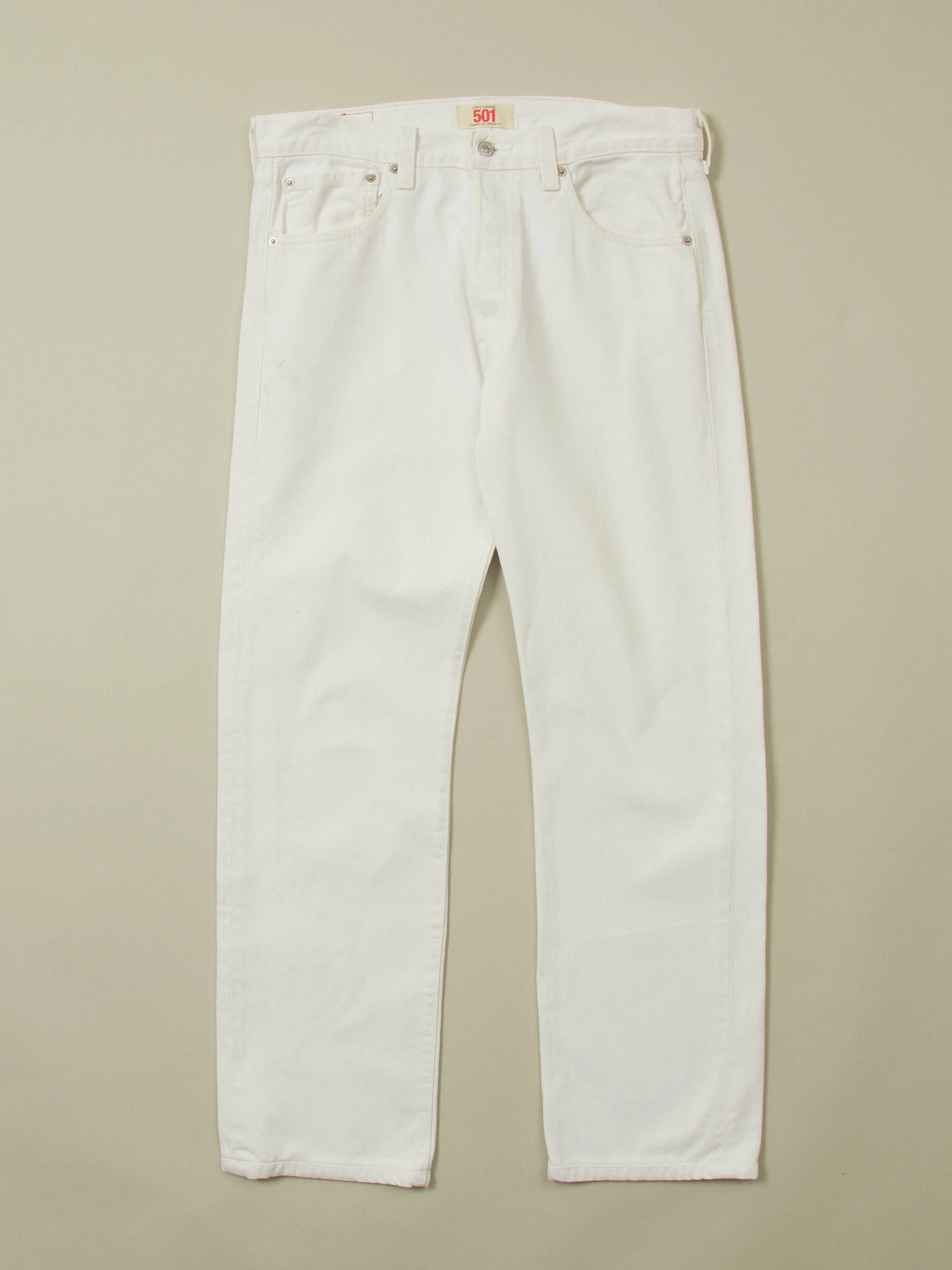Vtg White Levi's 501 Jeans (34x31)