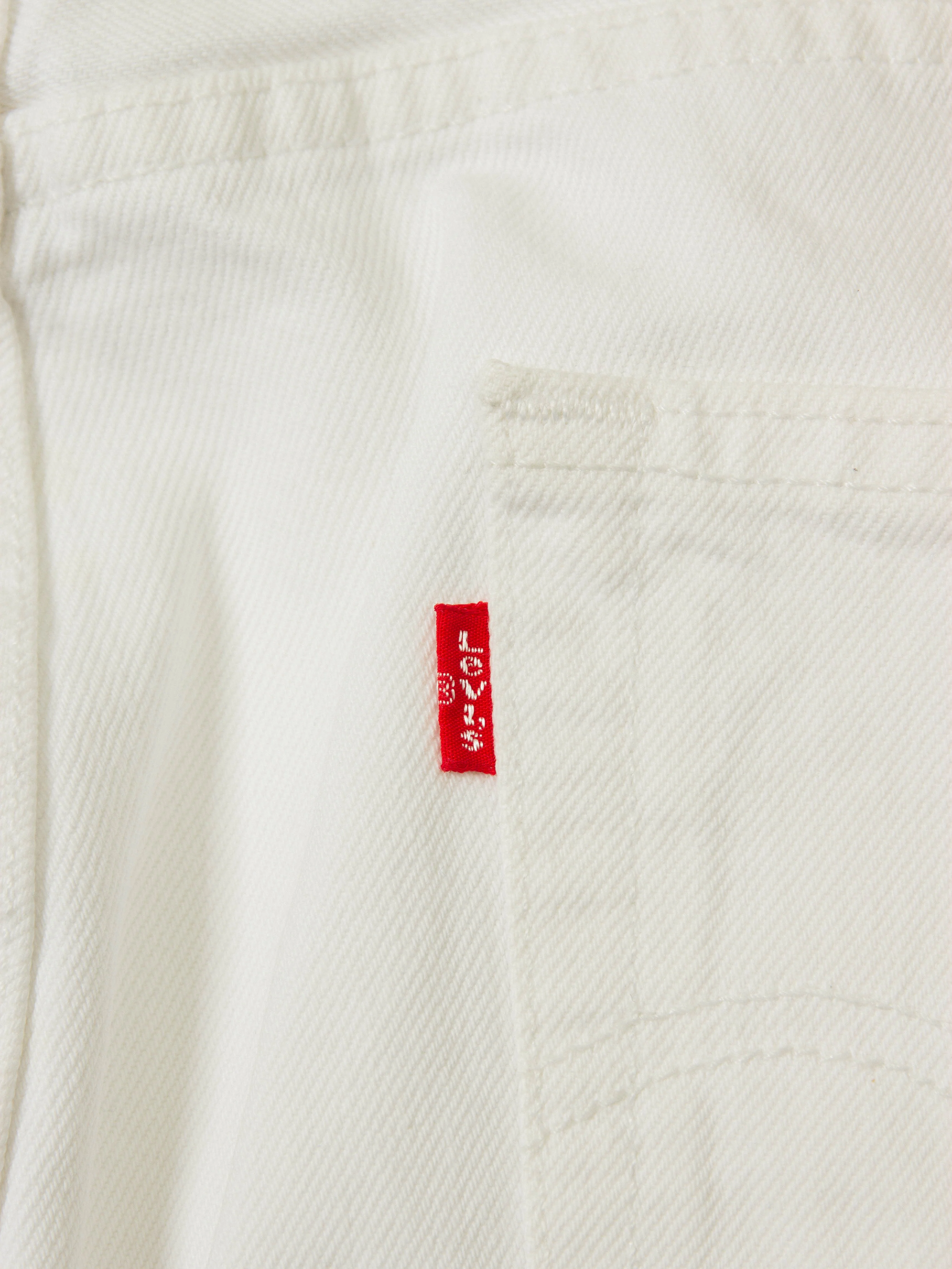 Vtg White Levi's 501 Jeans (34x31) - Image 5