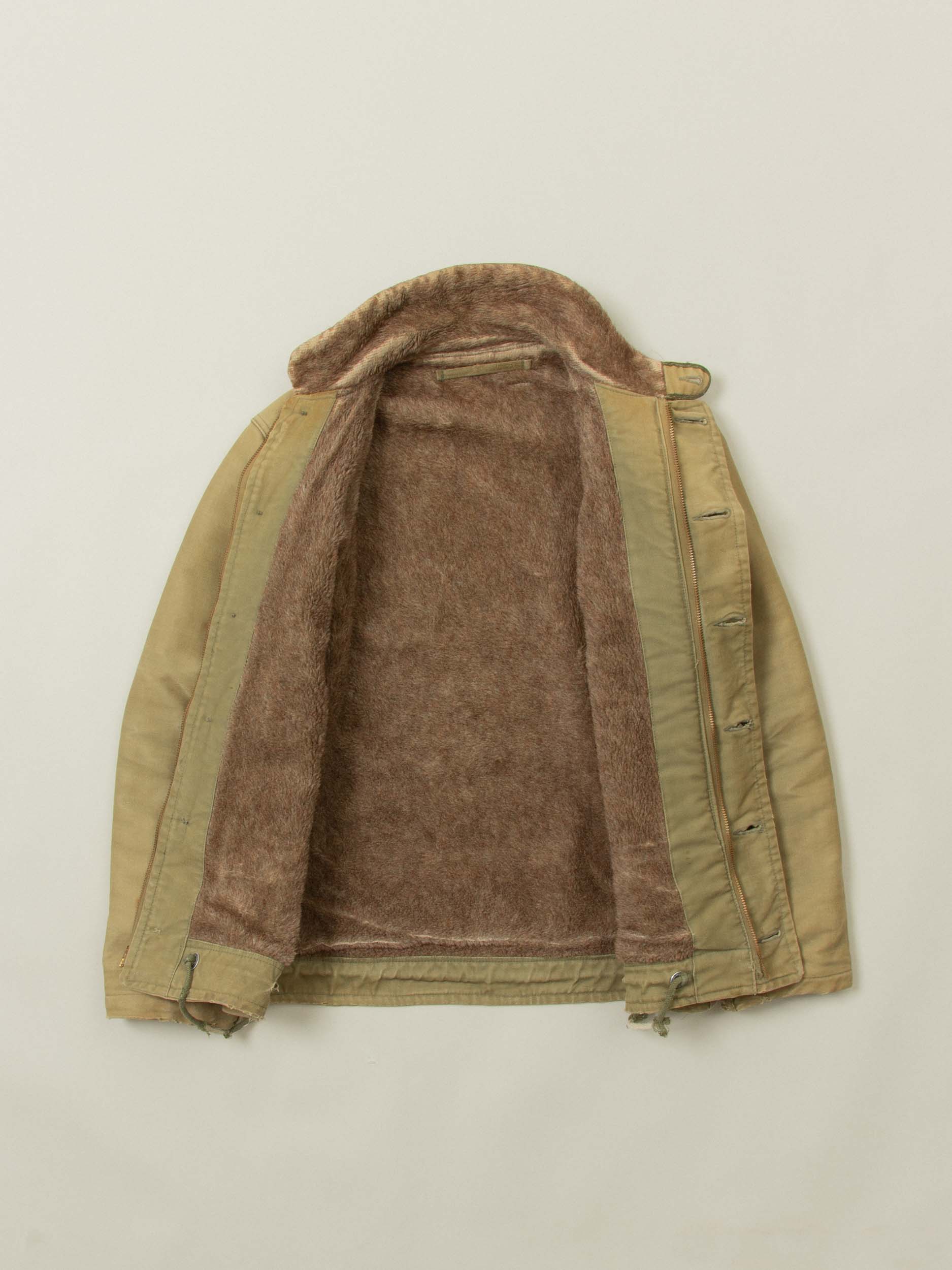 Vtg WWII US Navy N-1 Alpaca Deck Jacket (S/M) - Image 2