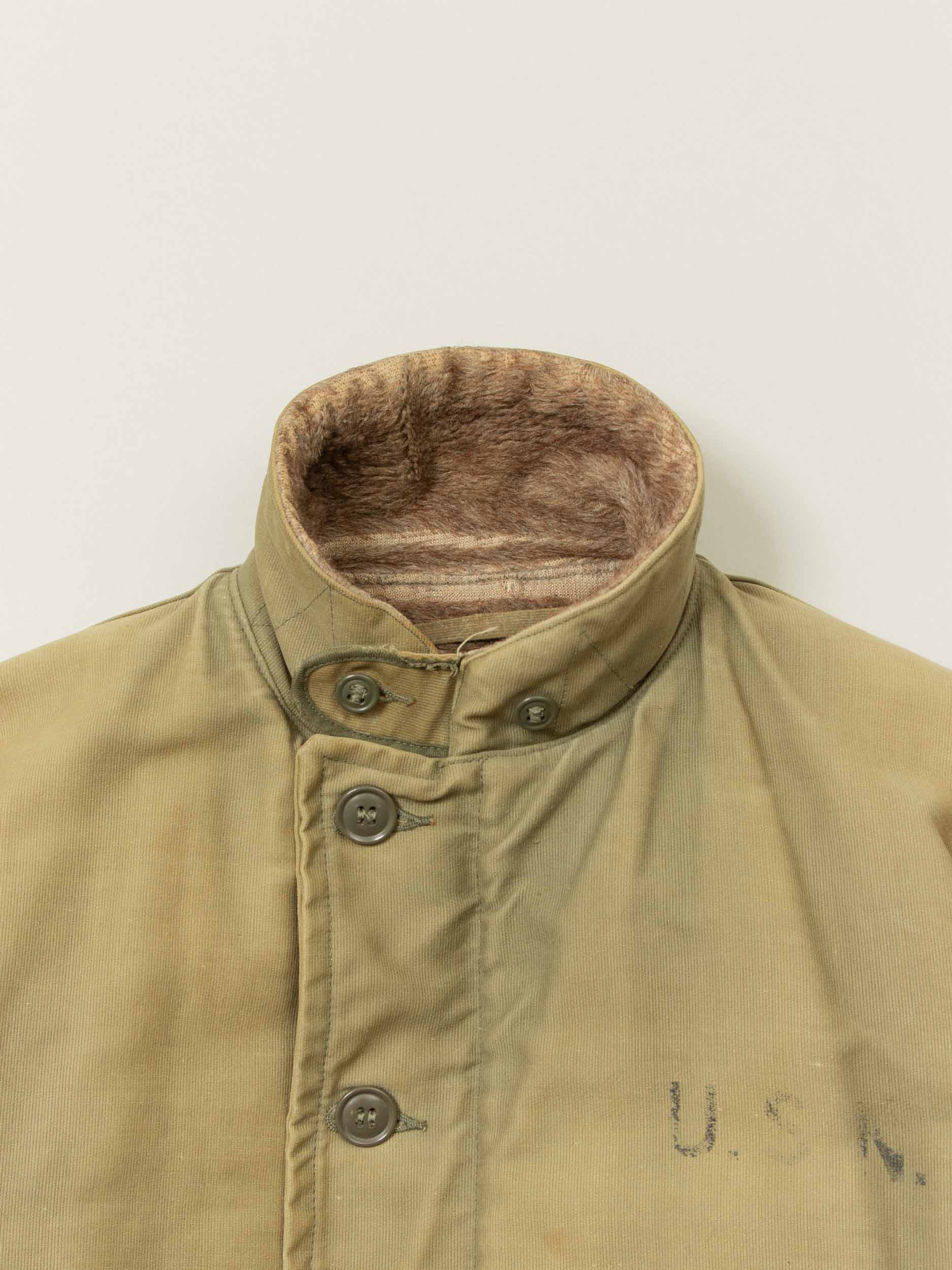 Vtg WWII US Navy N-1 Alpaca Deck Jacket (S/M) - Image 3