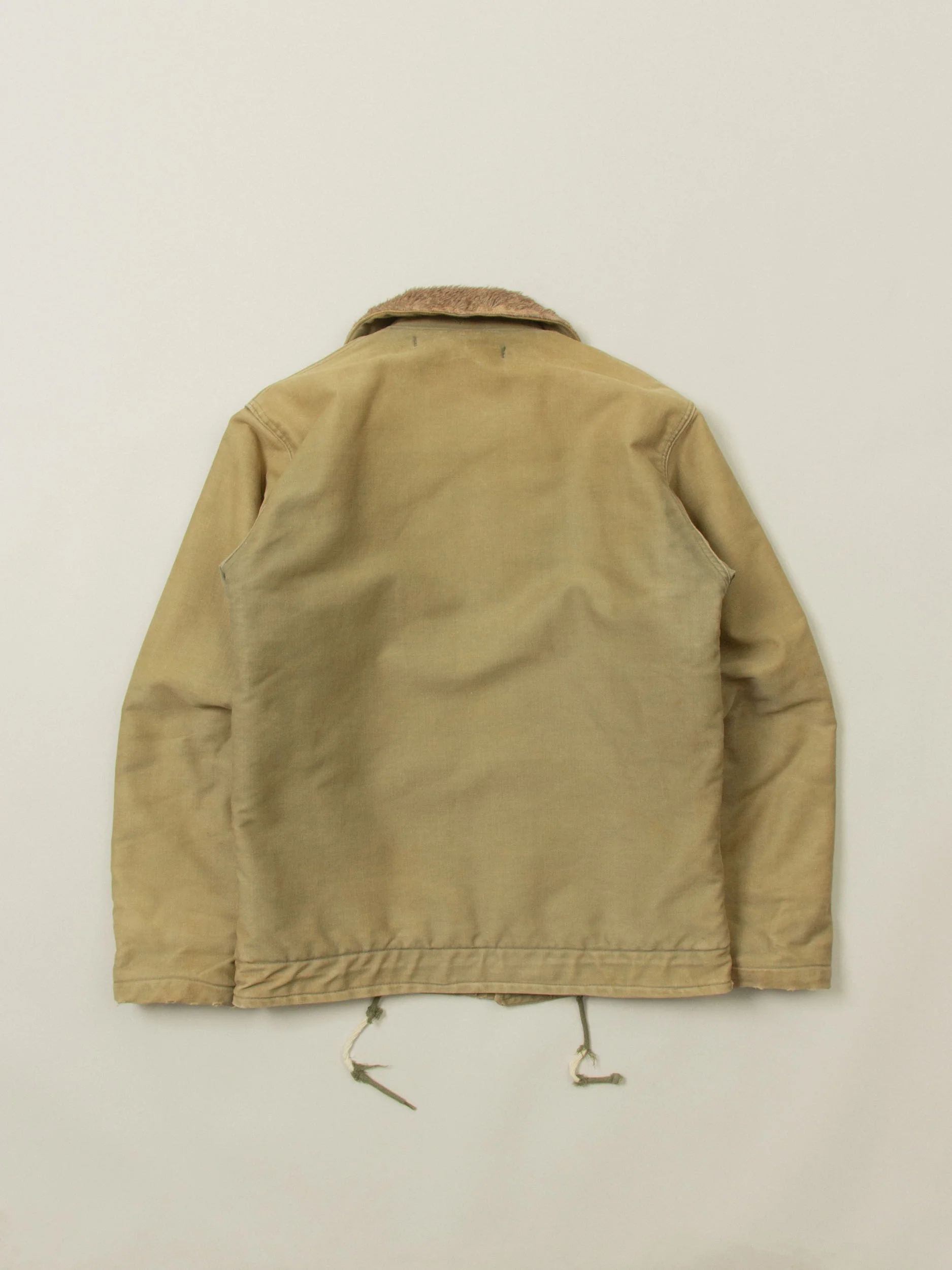 Vtg WWII US Navy N-1 Alpaca Deck Jacket (S/M) - Image 8