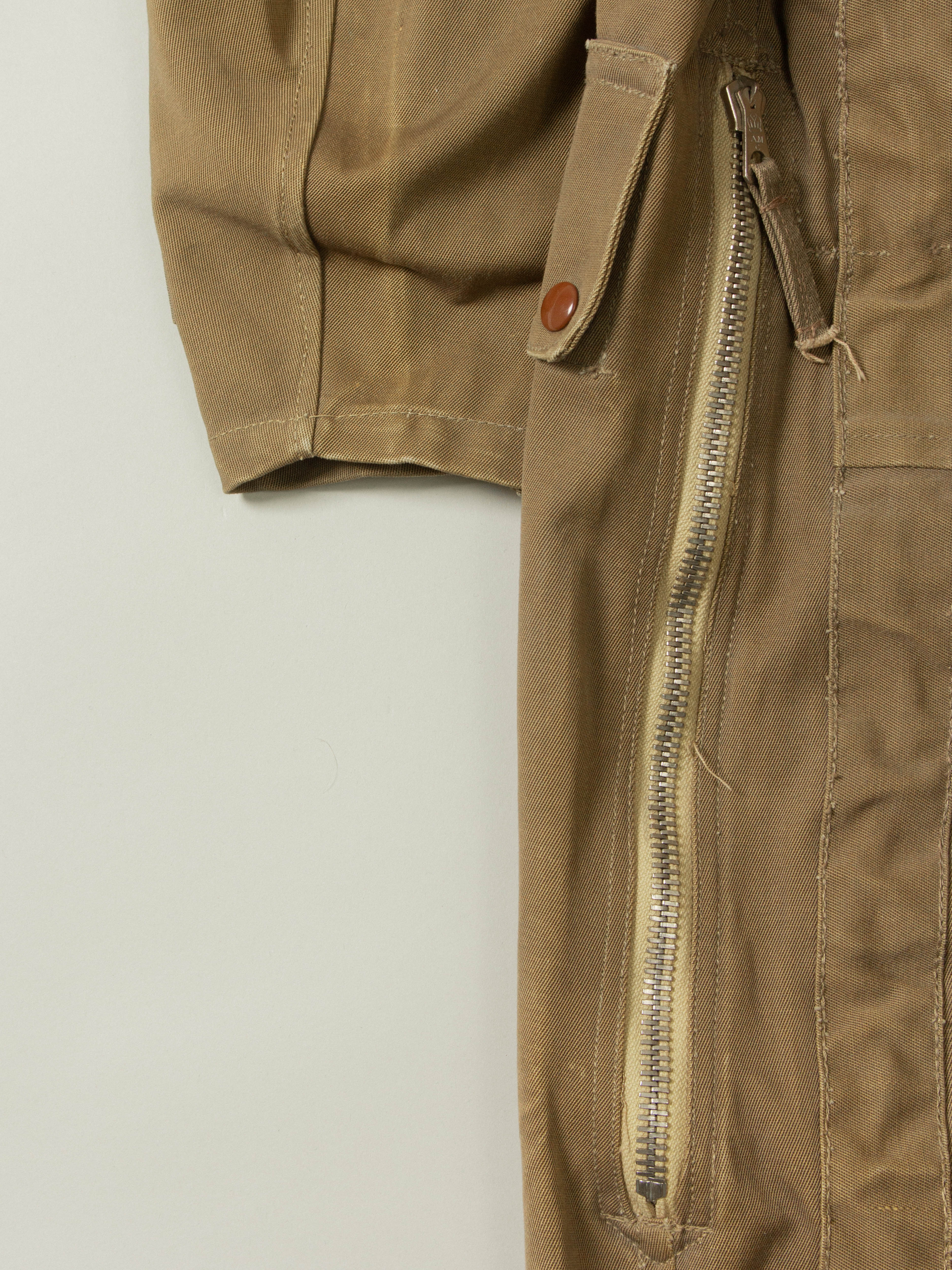 Vtg 1940s WW2 British RAF "Sidcot" Flight Suit (M) - Image 8